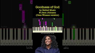 Goodness of God by Bethel Music feat Jenn Johnson piano cover  sheet music amp lyrics [upl. by Susannah]