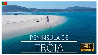 Troia Peninsula Drone Footage HD  Setubal Portugal [upl. by Ahsiekan]