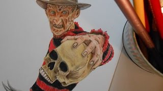 Draw Halloween Characters  Freddy Krueger [upl. by Brant]