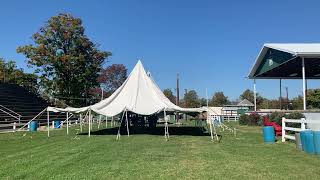 The Tent Goes Up on the Lucketts Vintage Market [upl. by Anig]