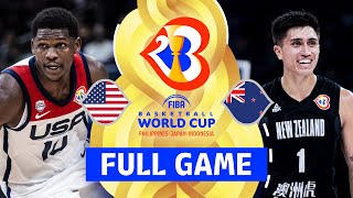 USA v New Zealand  Full Basketball Game  FIBA Basketball World Cup 2023 [upl. by Joseito431]