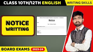 Notice Writing  Notice Writing Format  Notice Writing in Hindi  Class 910  english education [upl. by Araik]