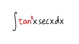 Integral of tan3xsecx calculus 2 tutorial [upl. by Adamik648]