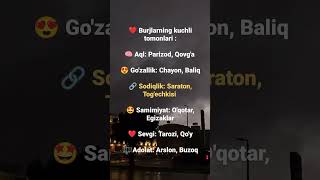 ❤️ Burjlarning kuchli tomonlari  motivation psixolog shortvideo quotes psixologiy [upl. by Drarehs]