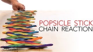 Popsicle Stick Chain Reaction  Sick Science 144 [upl. by Ennayr114]