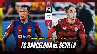 Barcelona vs Sevilla  Liga F 202324 Matchday 7 Full Match [upl. by Lock396]