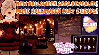 NEW Halloween Area Revealed More Halloween Update Part 2 Leaks Royale High [upl. by Nomelc404]