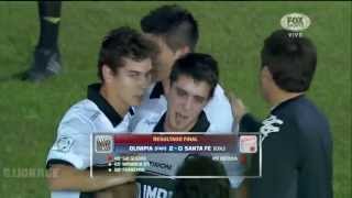 HD Olimpia 20 Independiente Santa Fe Goles  minutos finales Copa Libertadores 02072013 [upl. by Story]