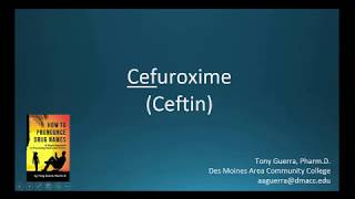 CC How to Pronounce cefuroxime Ceftin Backbuilding Pharmacology [upl. by Eseerehs]