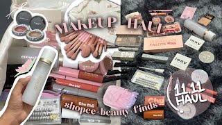 🎀 MAKEUP HAUL 1111 shopee beauty finds issy grwm chu chu beauty pinkflash [upl. by Tremml]