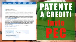 PATENTE A CREDITI Inoltro domanda tramite PEC [upl. by Wellesley]