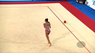 NILSEN Lana NOR  2019 Rhythmic Junior Worlds Moscow RUS  Qualifications Ball [upl. by Akerdna]