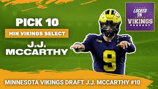 Minnesota Vikings Pick JJ McCarthy  2024 NFL Draft Coverage [upl. by Marleah464]