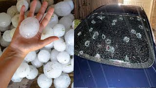 Incredible Ice Stones Falling From Sky Destroyed Beijing china  Giant hail destroys cars [upl. by Sorce]