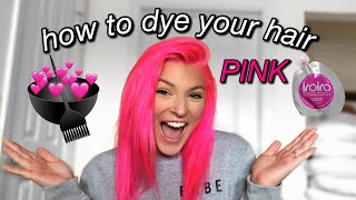 How to Dye Your Hair PINK 💗 [upl. by Rhett]