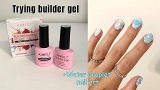 TRYING AIMEILI BUILDER BASE AND TOP COAT  BUILDER GEL NAILS AT HOME [upl. by Odnavres]