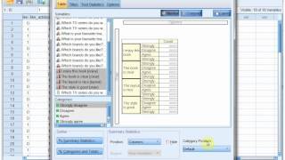 SPSS  Frequency table same categories [upl. by Gnirps]