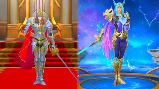 Lancelot Pisces Zodiac Skin VS Floral Knight Epic Skin Comparison [upl. by Haidabez]