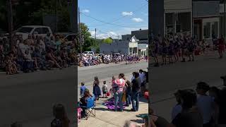 Heuvelton N Y marching band at today’s Labor Day parade in Heuvelton 9124 form [upl. by Ettolrahs]