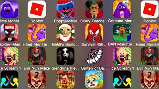 Grimace Monster Scary SurvivalPoppy Playtime Chapter 3Death Park 2Mr MeatGarten Of Banban 4Eyes [upl. by Halli978]