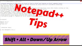 Notepad Tips Part1  Shift  alt  Down Arrow [upl. by Ludba349]