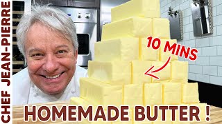 Make Butter in 10 Minutes or Less  Chef JeanPierre [upl. by Nerac533]