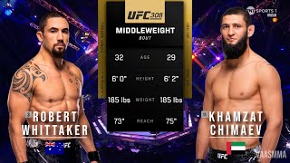 ROBERT WHITTAKER VS KHAMZAT CHIMAEV FULL FIGHT UFC 308 [upl. by Aylat]