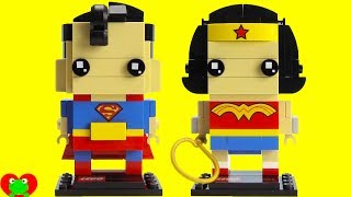 SUPERHERO LEGO Brickheadz Superman and Wonder Woman 41490 [upl. by Sicular]