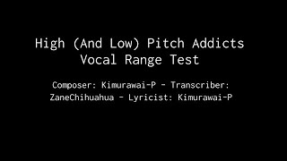 High And Low Pitch Addicts Vocal Range Test [upl. by Attena]