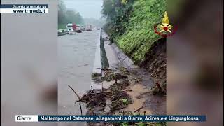 Giarre – Maltempo nel Catanese allagamenti a Giarre Acireale e Linguaglossa [upl. by Nileek924]