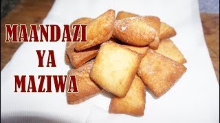 MAANDAZI YA MAZIWA  Recipe ya Mahamri  Swahili doughnuts [upl. by Earesed14]