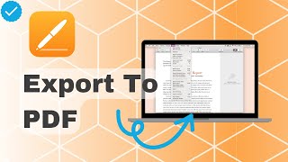 How To Export to PDF In Pages [upl. by Debee]