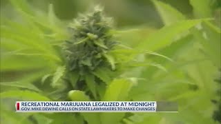 Recreational marijuana legalized in Ohio at midnight [upl. by Ladew]