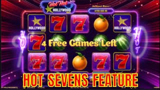 🔥HOT SEVENS🔥 IN A FEATURE💥 JACKPOT RACE HOT HOT HOLLYWOOD hotsevens jackpotrace [upl. by Sairtemed]