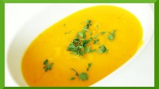 Kürbissuppe Rezept mit Hokkaido Kürbis [upl. by Crescint571]