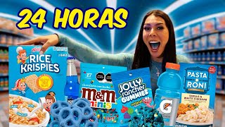 24 horas comiendo azul 🤯Cecia loaiza ✨ [upl. by Nevar]