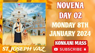 Novena Day 2  St Joseph Vaz Sancoale  Konkani Mass  8th January 2024  tfrcctv [upl. by Annissa]