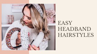 EASY HEADBAND HAIRSTYLES [upl. by Danzig311]