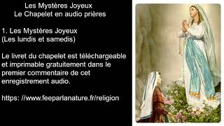 Prières audio du Chapelet Les Mystères Joyeux du Rosaire [upl. by Meldoh]