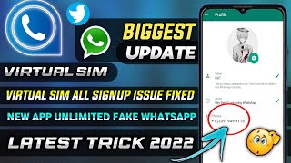 virtual sim app all signup problem fixed 2022 virtual sim app kaise use kareFree USA number app [upl. by Sauers]