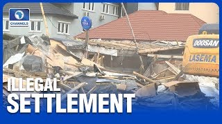 Lagos Govt Demolish Illegal Settlement On Lekki Coastal Road [upl. by Onaicnop]