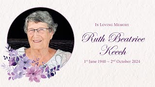 Ruth Keechs Funeral Service livestream [upl. by Stormi]