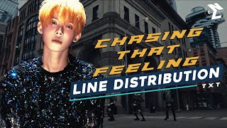 TXT Chasing That Feeling  Line Distribution Color Coded Bars [upl. by Gipsy]