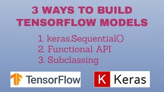 3 ways to build tensorflow models [upl. by Anirahtak]