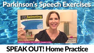 Parkinsons Speech Exercises Swimming [upl. by Bast]