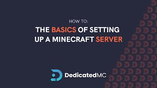 DedicatedMCio  Server Basics [upl. by Nwahc]