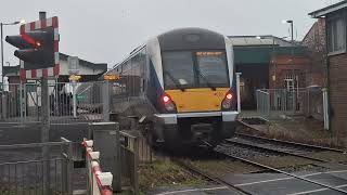 double stay antrim station level crossing co antrim 11124 [upl. by Ynabla563]