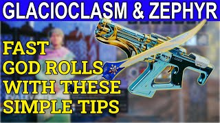 Fast God Rolls Glacioclasm amp Zephyr With These Simple Tips The Dawning Destiny 2 Season 15 [upl. by Lessard]