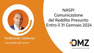 NASPI Comunicazione del Reddito Presunto Entro il 31 Gennaio 2024 [upl. by Ylam]