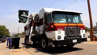 2 Burrtec trash trucks speeding through a route [upl. by Barton]